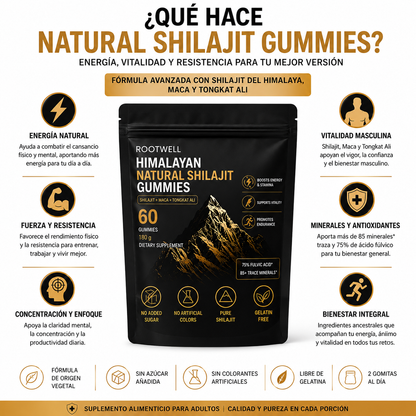 SHILAJIT 60 GUMMIES HIMALAYA CON MACA