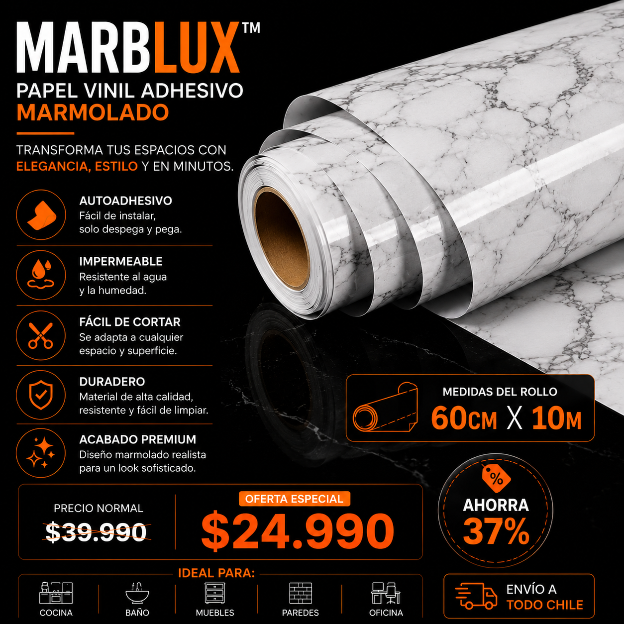 MARBLUX™ | RENUEVA TUS SUPERFICIES SIN REMODELACIONES COSTOSAS