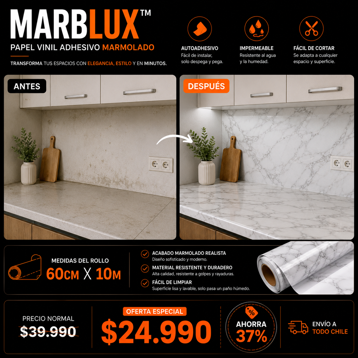 MARBLUX™ | RENUEVA TUS SUPERFICIES SIN REMODELACIONES COSTOSAS