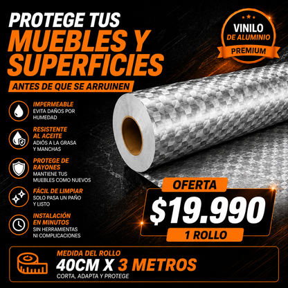 ALUMILUX™ | PROTEGE Y RENUEVA TU COCINA SIN REMODELACIONES COSTOSAS ( Rollo de 40X300 )